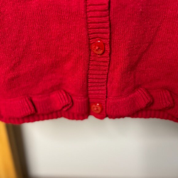 Gymboree Red Cardigan Sweater 6–12M | NWT Baby Girl Holiday Bow Hem - Picture 6 of 6